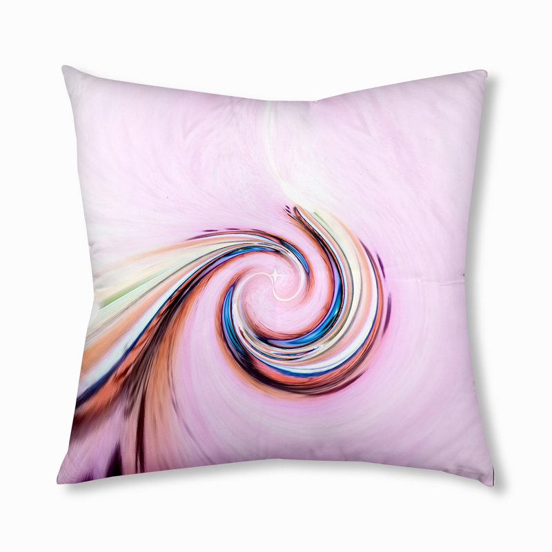 61_Oreiller de sol touffeté Bohemian & Eclectic Blush Stroke, 30 po x 30 po