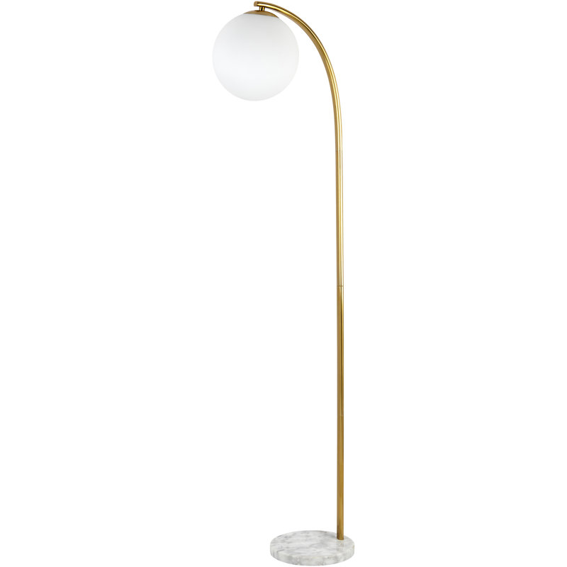 Dilsey 66'' Polished Traditional Floor Lamp with Outlet