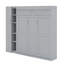 Lit escamotable mural Murphy avec tablettes, garde-robe et lumières DEL-1104975519