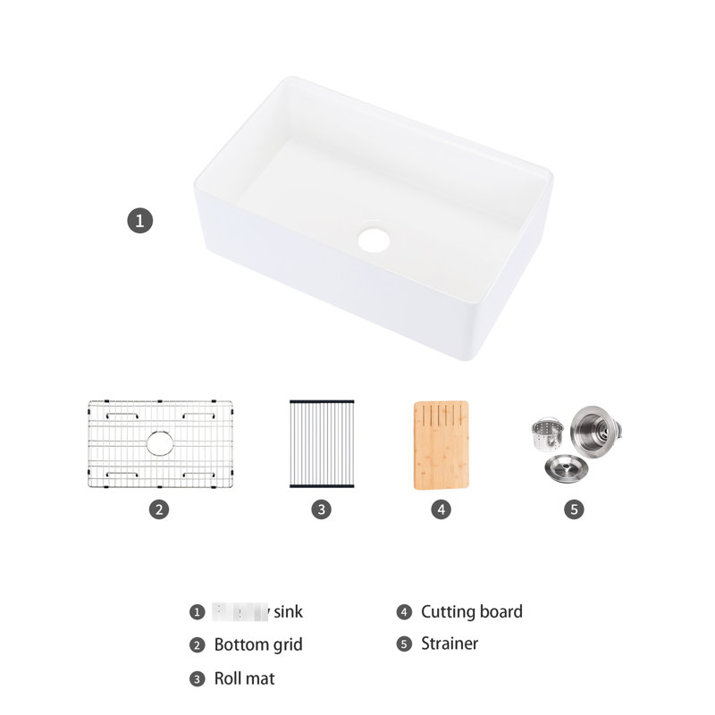 Lavabo à tablier l 30 po x P 20 po - matériau en L pour lavabo attrayant