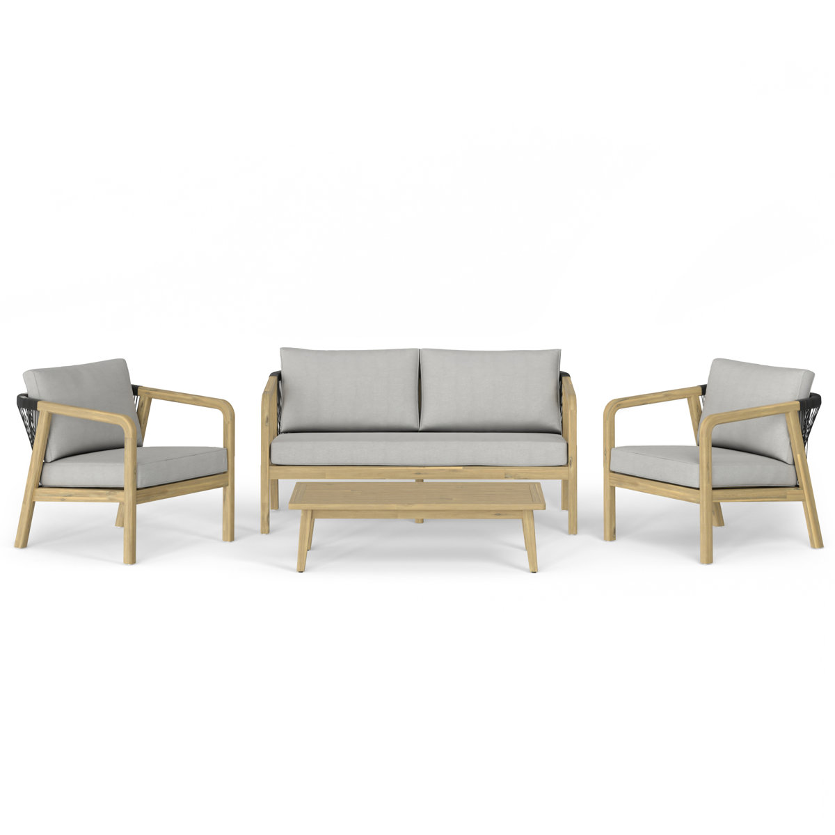 Simpli Home Palmetto Outdoor Conversation Set - Thumbnail 5