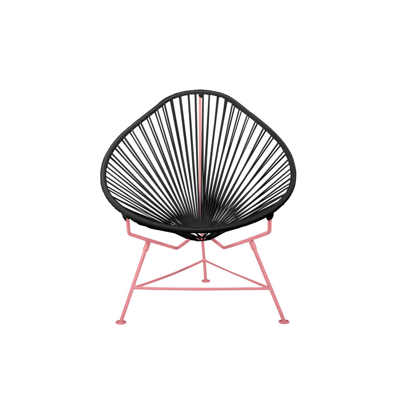 Chaise de jardin, Noir / corail
