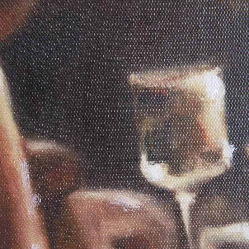 «Cafe Days», peinture sur toile tendue