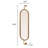 Oval Metal Framed Wall Mirror with Brackets, Gold-1458933041