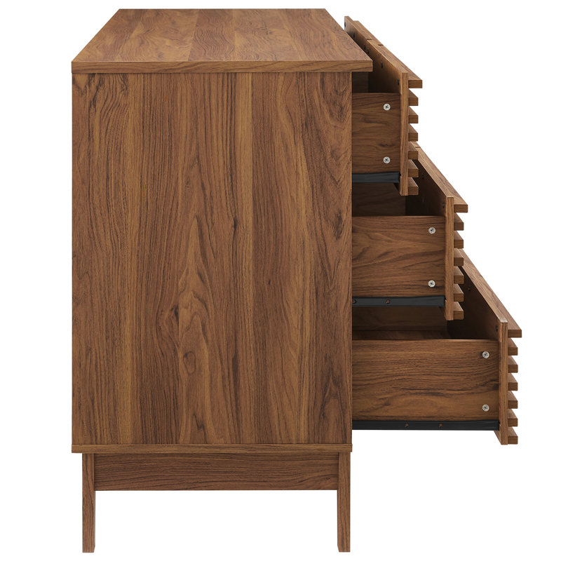 Commode à 6 tiroirs en noyer 63 po Render