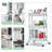 Stainless Steel Utility Rolling Cart, Metal Cart,3 Tier Rolling Cart,Utility Cart with Wheels,Bathroom Cart,Salon Trolley Cart,Kitchen Storage Cart-78878955