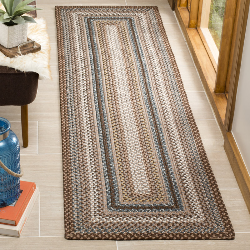Tapis performance géométrique tissé à la main et lavable à la machine Liptak, Tapis de couloir 2 pi 3 po x 18 pi