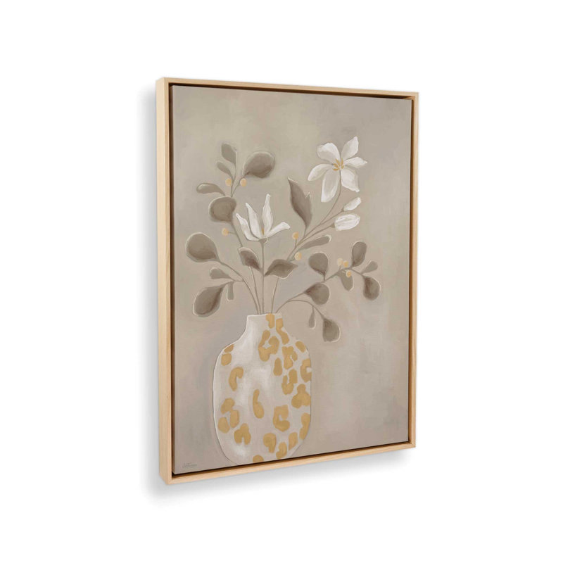 «Lightly Leopard» par Cat Thurman Designs, reproduction d'art, L 12 po x H 16 po, Toile avec cadre, Tanné