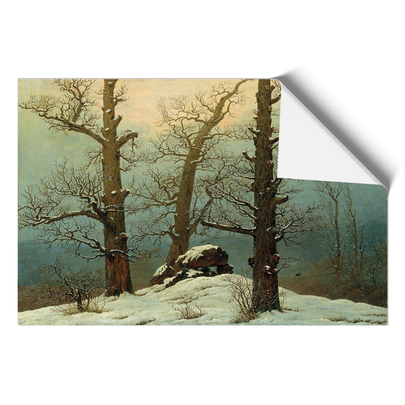 Cairn In Snow by Caspar David Friedrich - No Frame Painting, 21cm H x 30cm W x 0.1cm D