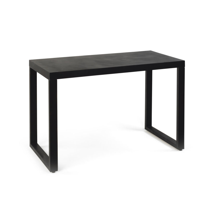 Modern Black Metal Table, 27" H x 39" W x 20" D