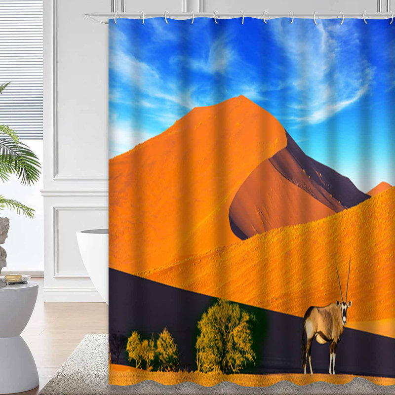 Rideau de douche exotique avec 12 crochets South Desert Sunset Road South, L 72 po x l 78 po