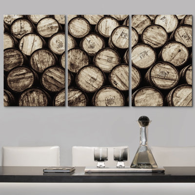 Rétro rétro sépia chêne vin tonneaux boissons et cocktails nourriture photographie décor contemporain