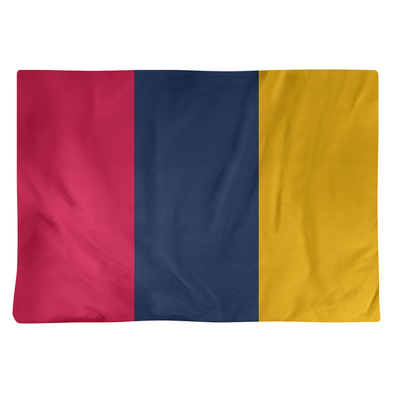 Récapitulatif en coton 18 po atlanta baseball, Rouge écarlate / bleu marine / doré