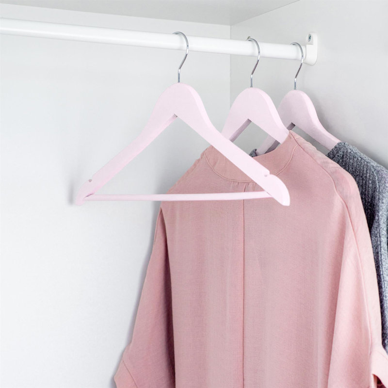 Wooden Children's Clothes Hanger, Pink
