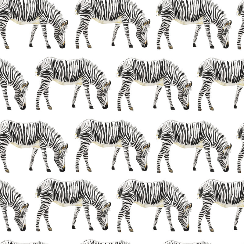Animal Pattern by Iuliia_Zubkova - Wrapped Canvas Print, 30cm H x 30cm W x 3.8cm D
