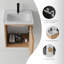 Meuble-lavabo flottant de 20 po avec lavabo, porte à fermeture en douceur, lavabo en céramique, contreplaqué-130817892-130817890