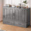  Grand lit escamotable en bois massif avec tiroir et station USB-653925496