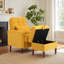 Upholstered Armchair with Footstool-1354990035
