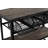 Black Metal Industrial Rolling Cart 3 Basket Drawers Console Table