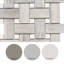 Stately Basketweave 13" x 13" Porcelain Brick Joint Wall & Floor Tile-72531486