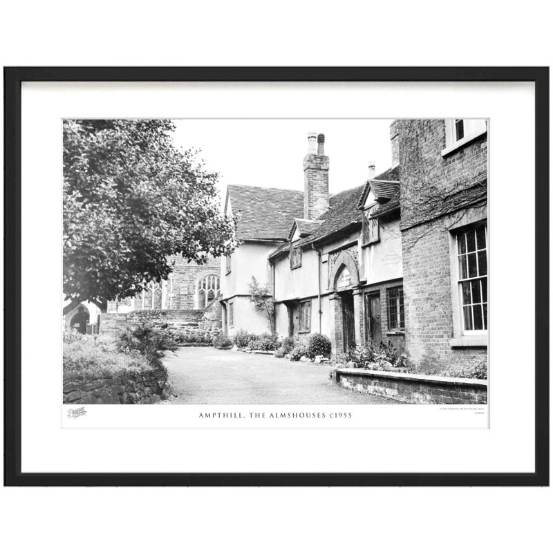 Ampthill, The Almshouses C1955 - Single Picture Frame Print, 40cm H X 50cm W x 2cm D