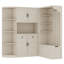 Ensemble d'armoire de rangement modulaire en L pour hall d'entrée avec 4 crochets, étagères et organisateur de tiroir rabattable pour le couloir-1723348508