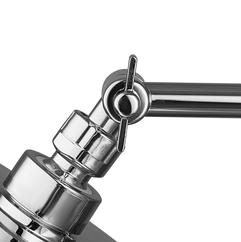 Shower Head Extension Arm Extender 16 in Adjustable Angle Height G1/2 Universal