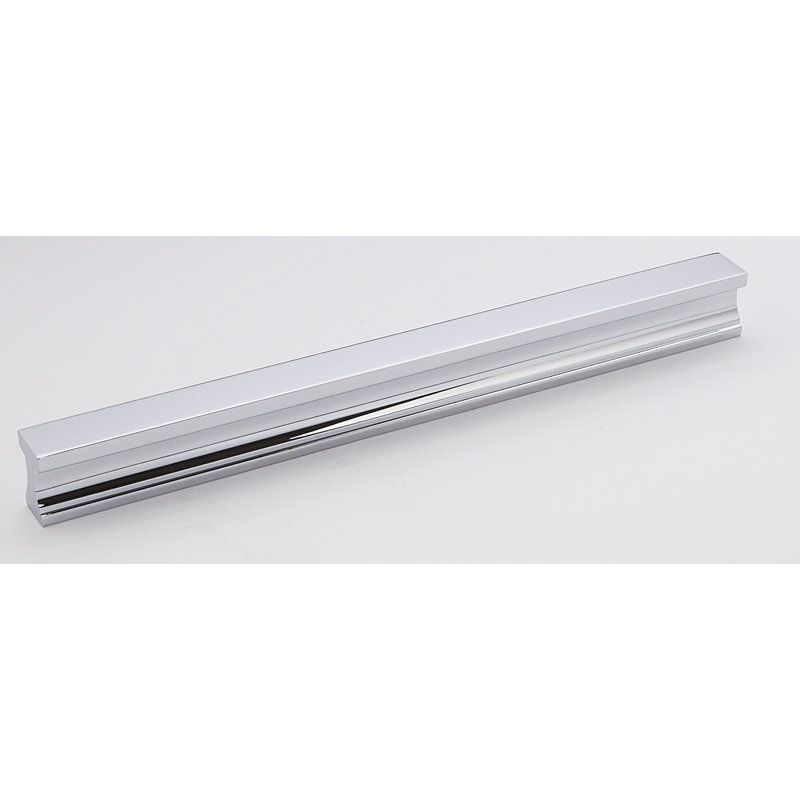 Linear 6" Center to Center Finger pull, Polished Chrome, 8"