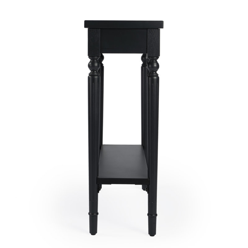 Aubrey Console Table, Distressed Plum Black