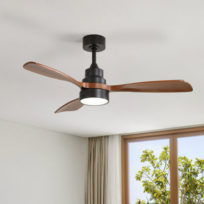 132cm 3 - Blade Modern Ceiling Fan With Remote Control And Light Kit
