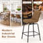 Tabouret de bar pivotant moderne avec siège en similicuir et structure en métal, tabouret à hauteur de comptoir sans accoudoirs avec repose-pieds-1109168628