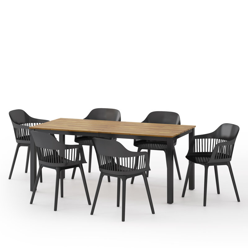 Ensemble de salle à manger rectangulaire pour 6 personnes 70,75 po Dorvall