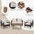 Aadyanth Acacia Wicker 4 - Person Patio Conversation Set with Cushions-329438716
