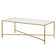 Holte 48" Glass and Steel Coffee Table