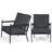 4-Person Steel Seating Group With Glass Table-401881815