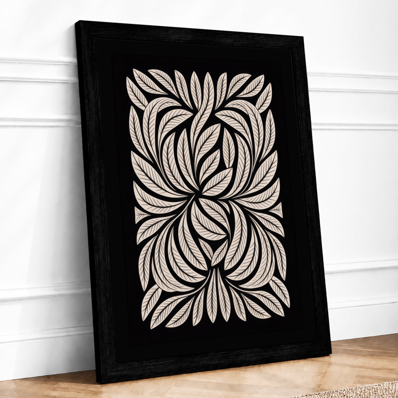 Mandala Petals Botanical - Print, Black, A4 - 29.7 x 21.0 cm