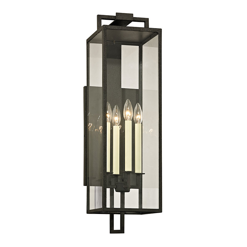Extérieur 4 lumières Beckham, Fer forgé, H 34 po x l 10 po x P 11,25 po