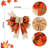 Fall Bows for Wreaths Orange Buffalo Plaid Burlap Bow for Thanksgiving Tree Topper, Home Indoor Outdoor Decorations (9.5 x 13 inch)