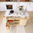 50" Stainless Steel Countertop Kitchen Cart With Spice Rack & Towel Rack-1250298814