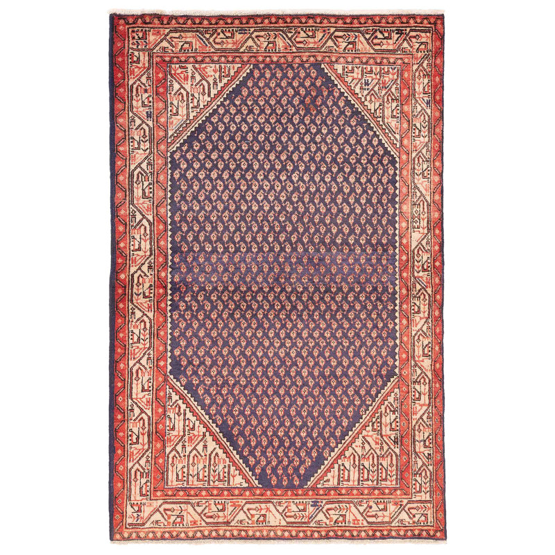 Tapis bleu marine Andelz 4 pi 3 po x 6 pi 8 po