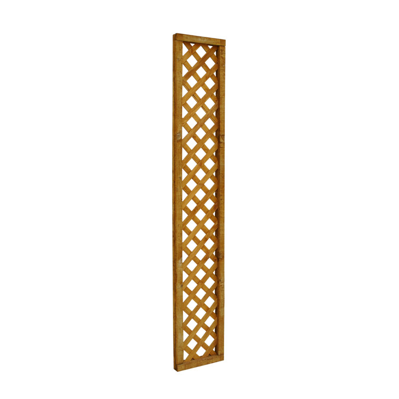 30.0228cm H x 183.134cm W Golden Brown Wood Lawn Edging