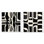 Noir Patterns Set Canvas Print Modern Wall Art Set by Art Remedy, Black Frame, 12 x 12