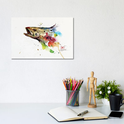 Abstract Trout by Dean Crouser - Wrapped Canvas Painting