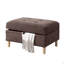 Ensemble modulaire 3 pièces avec repose-pieds revêtu de chenille couleur chocolat