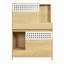 Modern 2 In 1 Cat Furniture, Litter Box Enclosure Side Table In Natural Color, Space Design, , Multi-Functional Use, Good Ventilation, Two Setup Table, Compact Design For Limited Space, Materials,