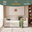 Lit de jour simple rembourré avec lit gigogne, port USB, poches latérales, dossier à profil en V moderne, aucun sommier nécessaire, pour chambre à coucher, chambre d'amis-560602155