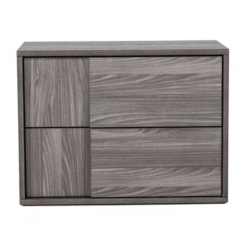 Bucktown Italian Modern Elm Grey Nightstand