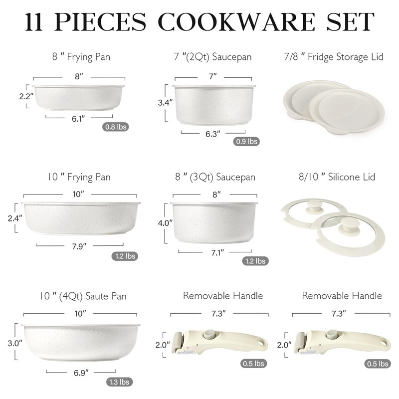 11 - Piece Ceramic Cookware Set