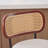 Set of 2 Counter Height Bar Stools, 26-Inch Swivel Stools with Cane Back and Linen Seat, Walnut Wood Kitchen Island Stools with 360-Degree Rotation, 330lb Capacity for Bar and Counter-1539078163