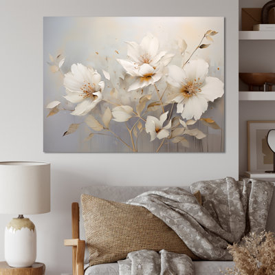 " Beige Seasonal Flowers Simplicity "